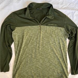 Merrell Olive Green Pullover with Orange Tag
